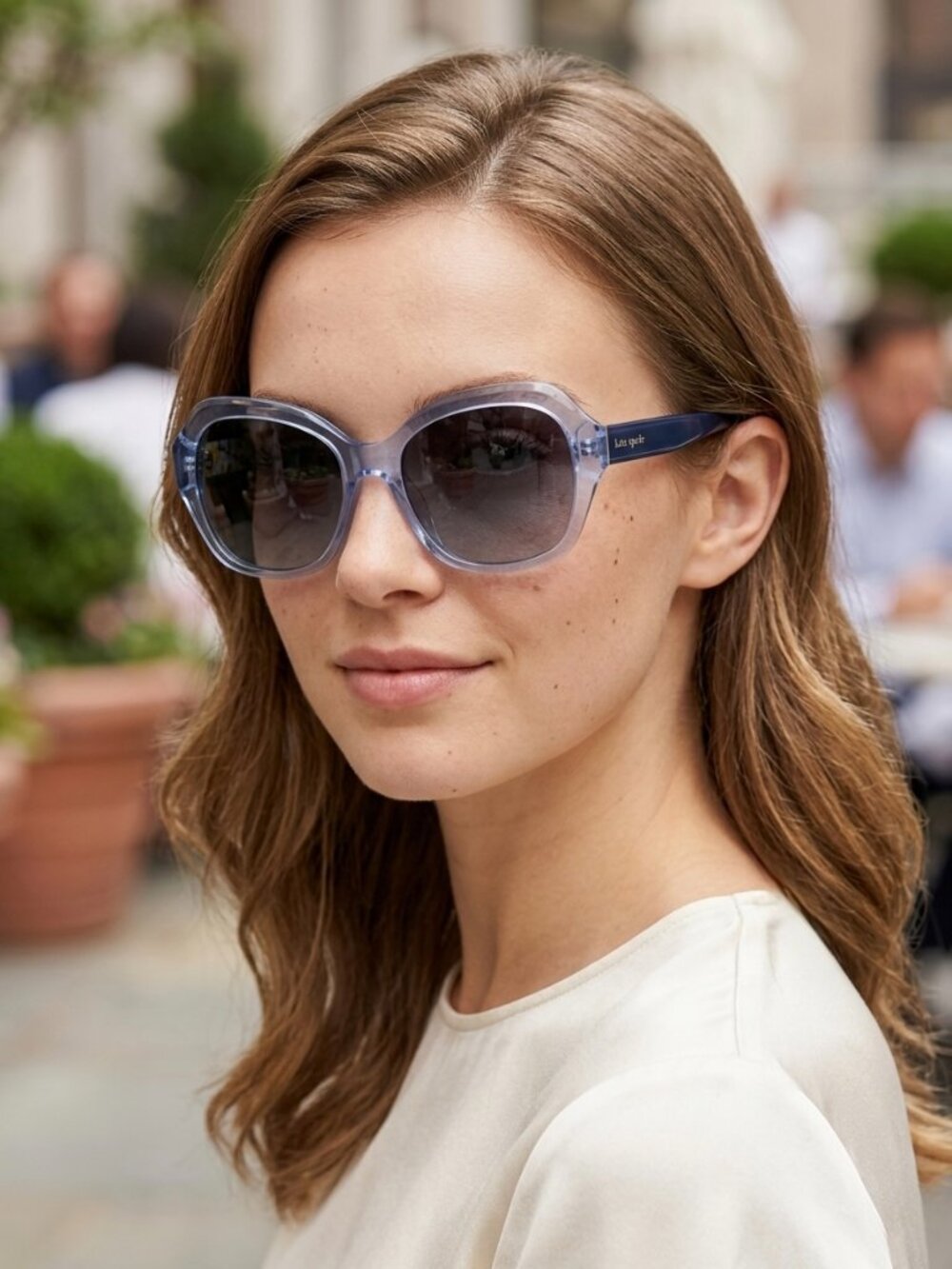 NEW KATE SPADE LOTTIE/G/S0PJP9O BLUE DARK GREY GRADIENT AUTHENTIC SUNGLASSES - Picture 1 of 6